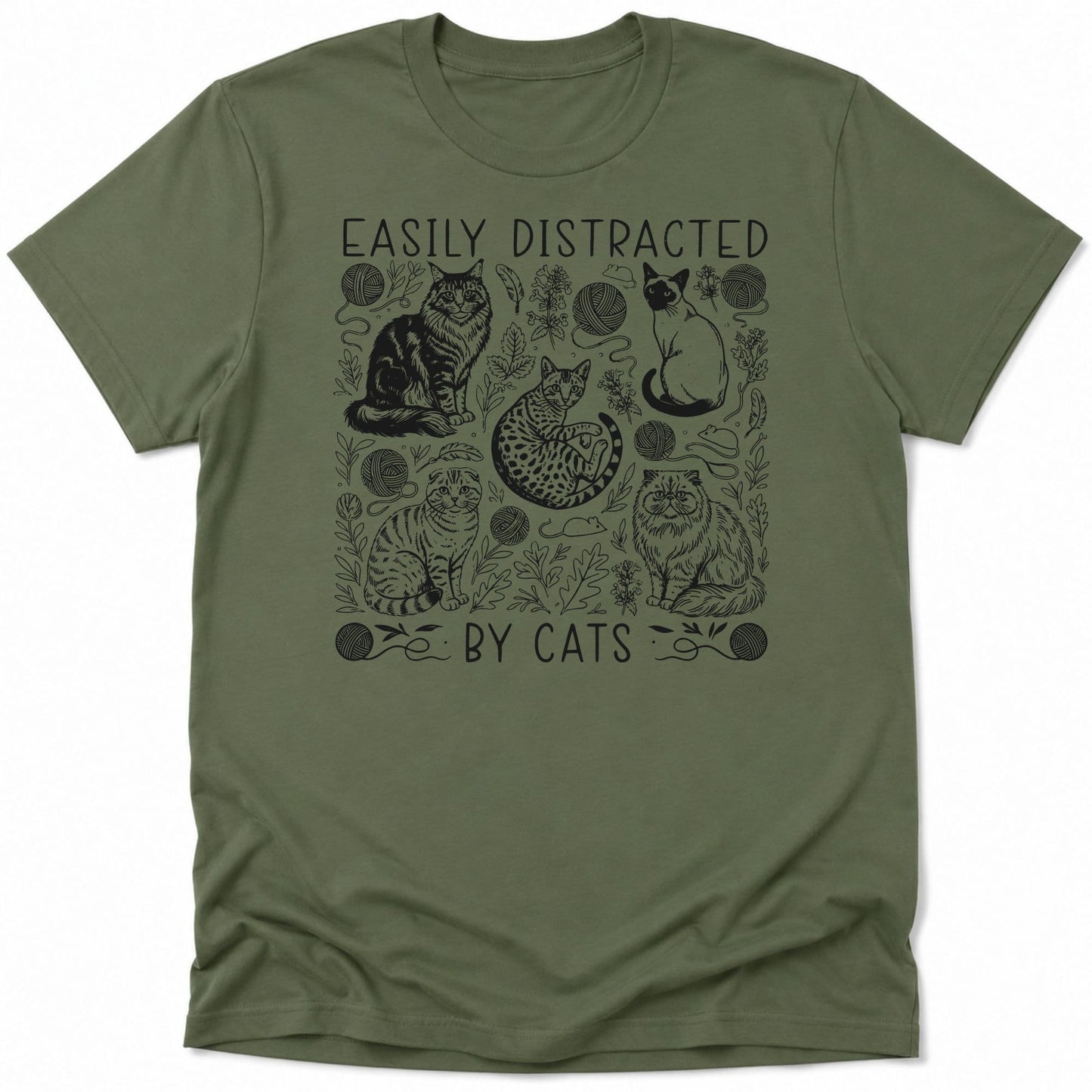 Easily Distracted Everyday Softstyle Tee Military Green / S 27031620303547194112 T-Shirt