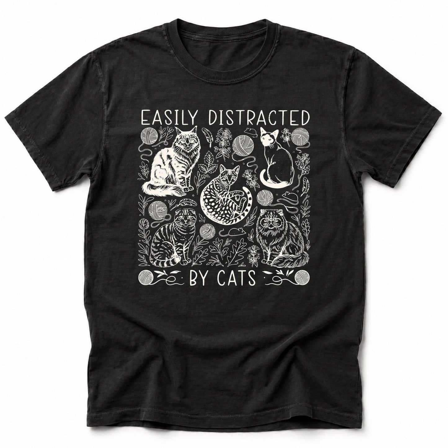 Easily Distracted T-Shirt Black / S 10433244058739563854 T-Shirt