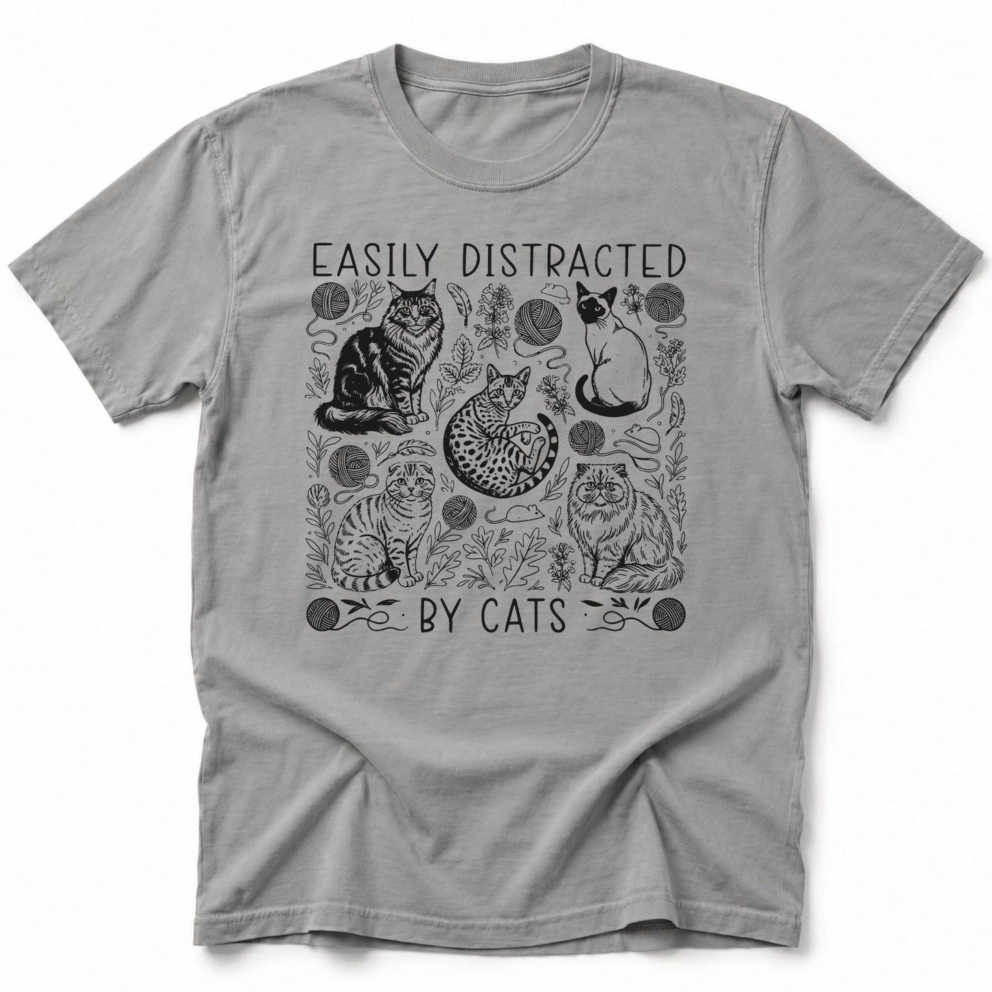 Easily Distracted T-Shirt Grey / S 31984901415401274297 T-Shirt