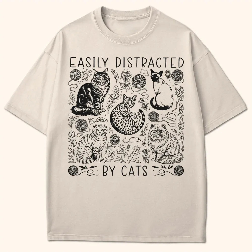 Easily Distracted T-Shirt Ivory / S 30110356512842261215 T-Shirt