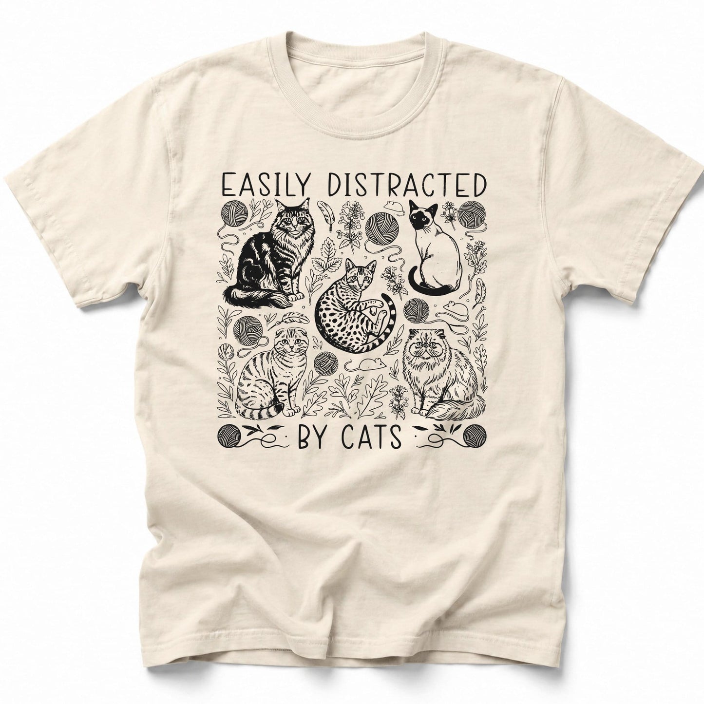 Easily Distracted T-Shirt Ivory / S 80808374265604771506 T-Shirt