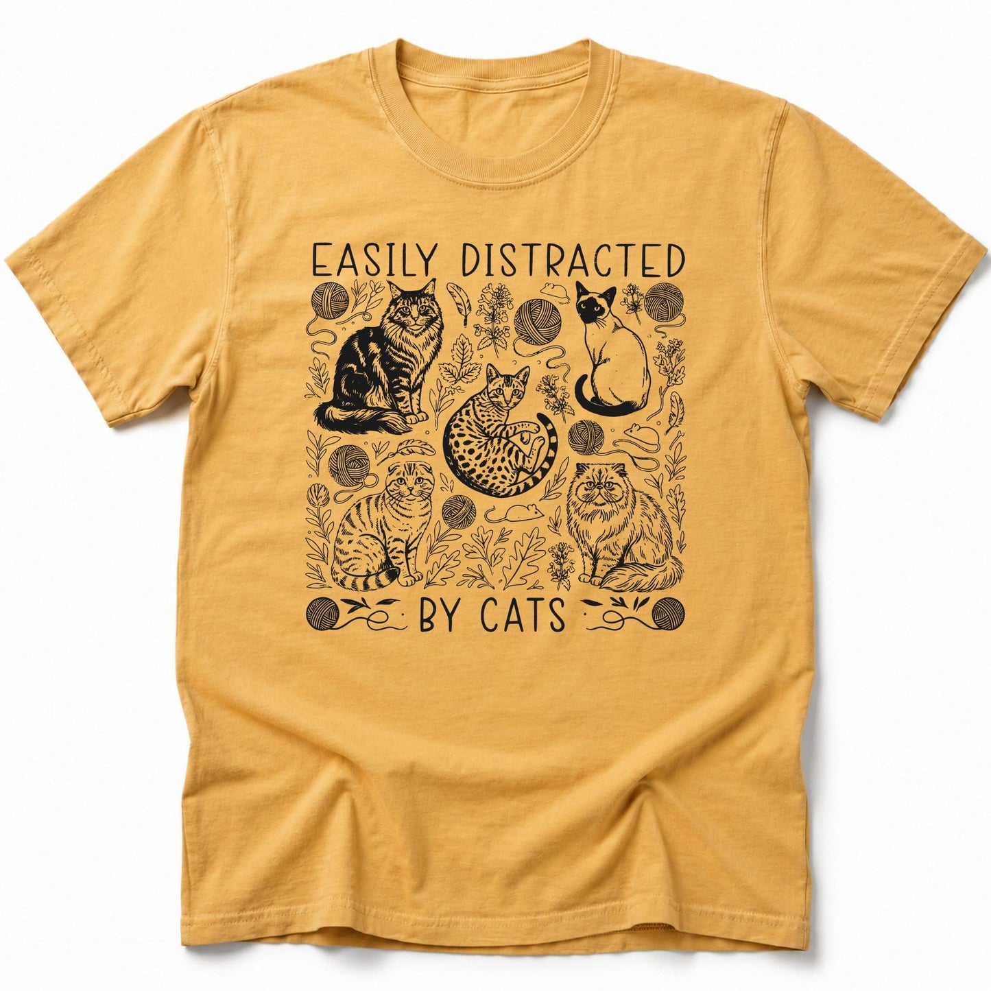 Easily Distracted T-Shirt Mustard / S 10940722019817727604 T-Shirt