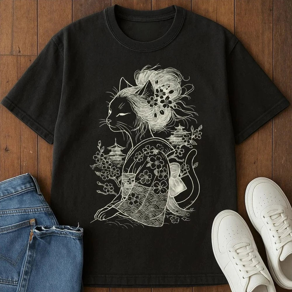 Elegant Gaze T-Shirt Black / S 16414772820941199121 T-Shirt