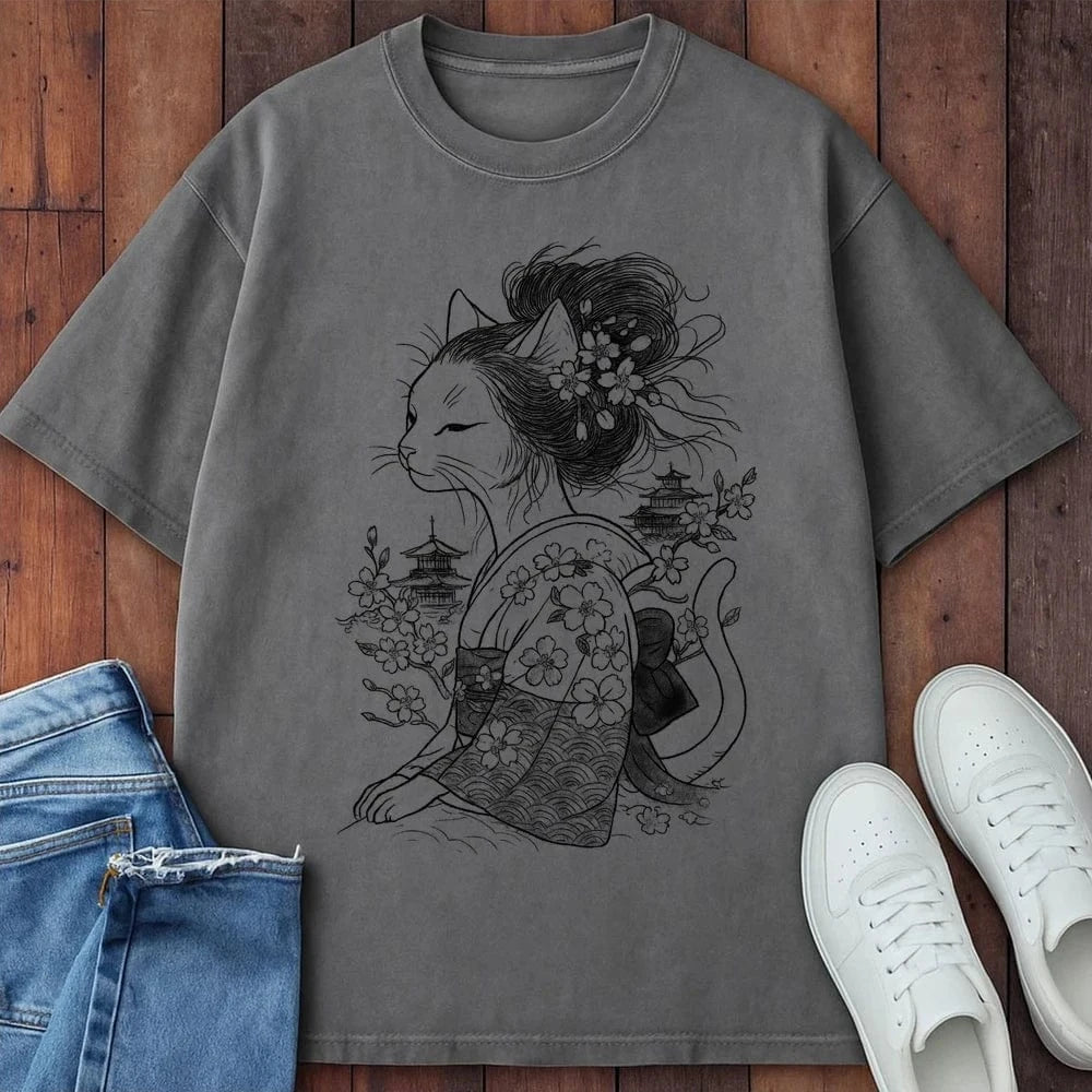 Elegant Gaze T-Shirt Grey / S 63214665173907400193 T-Shirt