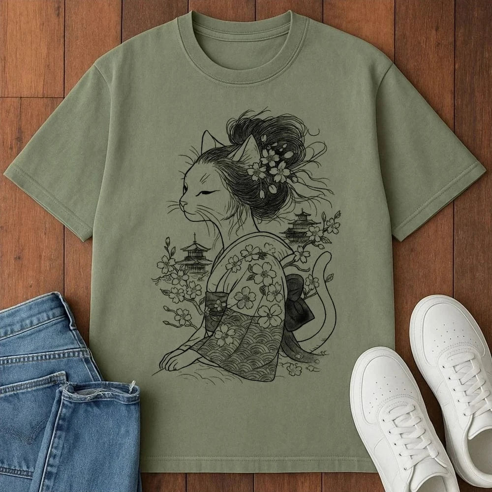 Elegant Gaze T-Shirt Moss / S 15799551990573294760 T-Shirt