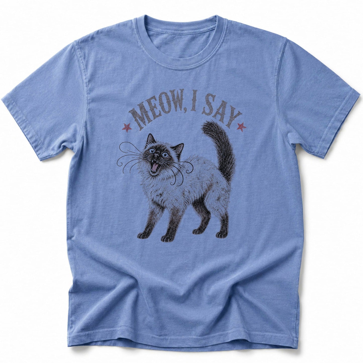 Elegant Meow T-Shirt Blue Jean / S 12342421232337336470 T-Shirt