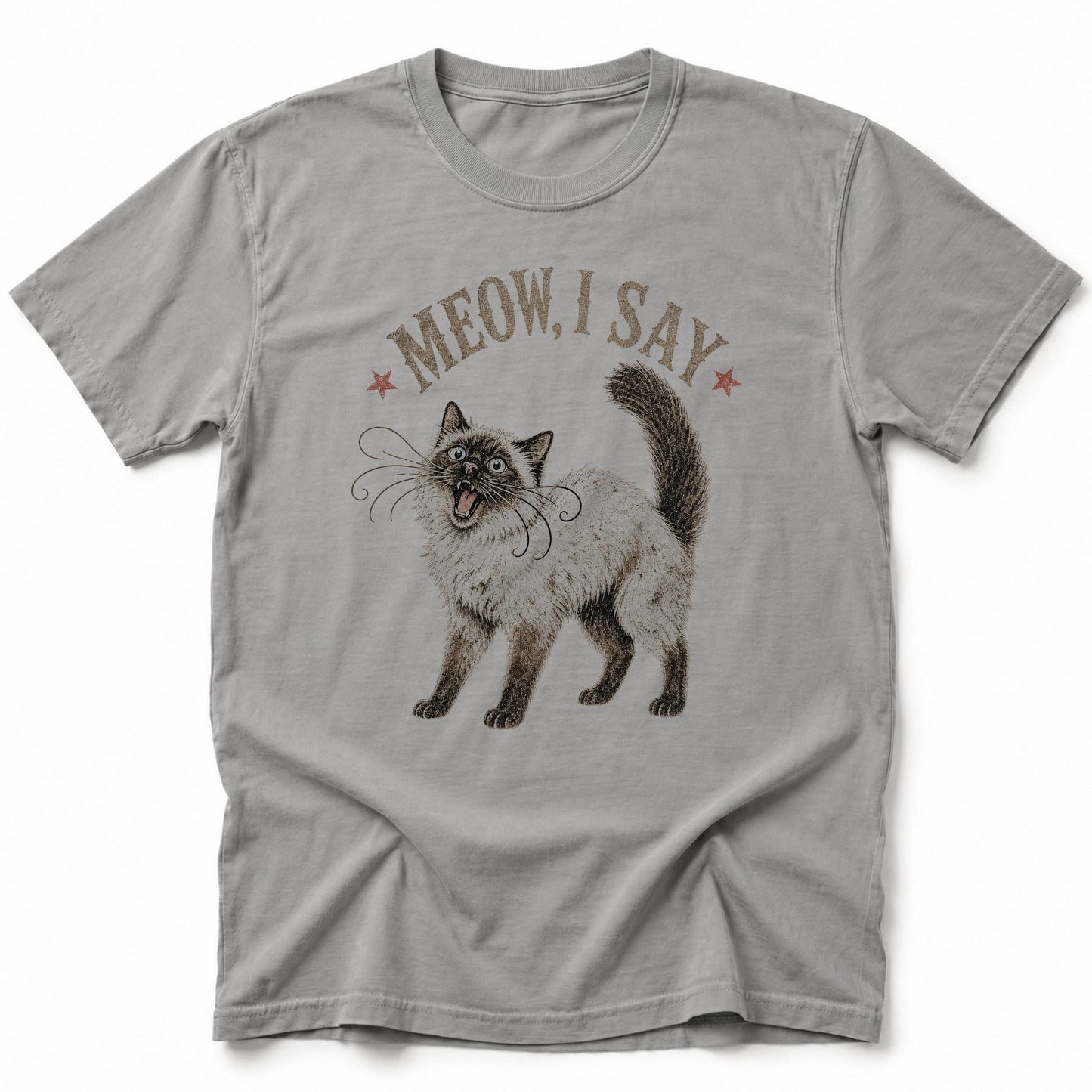 Elegant Meow T-Shirt Grey / S 88409505811185948215 T-Shirt