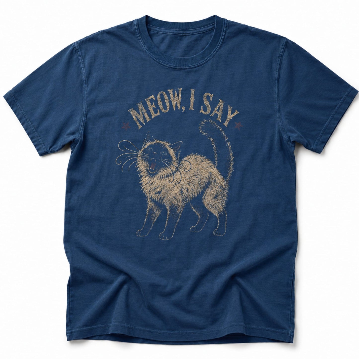 Elegant Meow T-Shirt Navy / S 22708274598138939019 T-Shirt