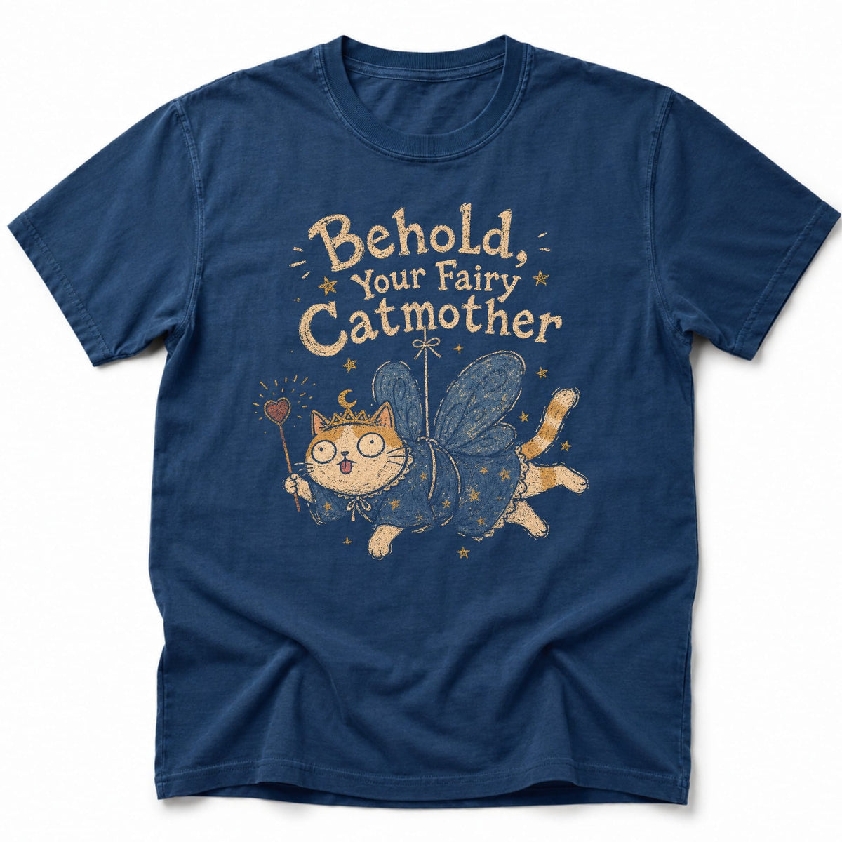 Fairy Catmother T-Shirt Navy / S 17717804258377399216 T-Shirt