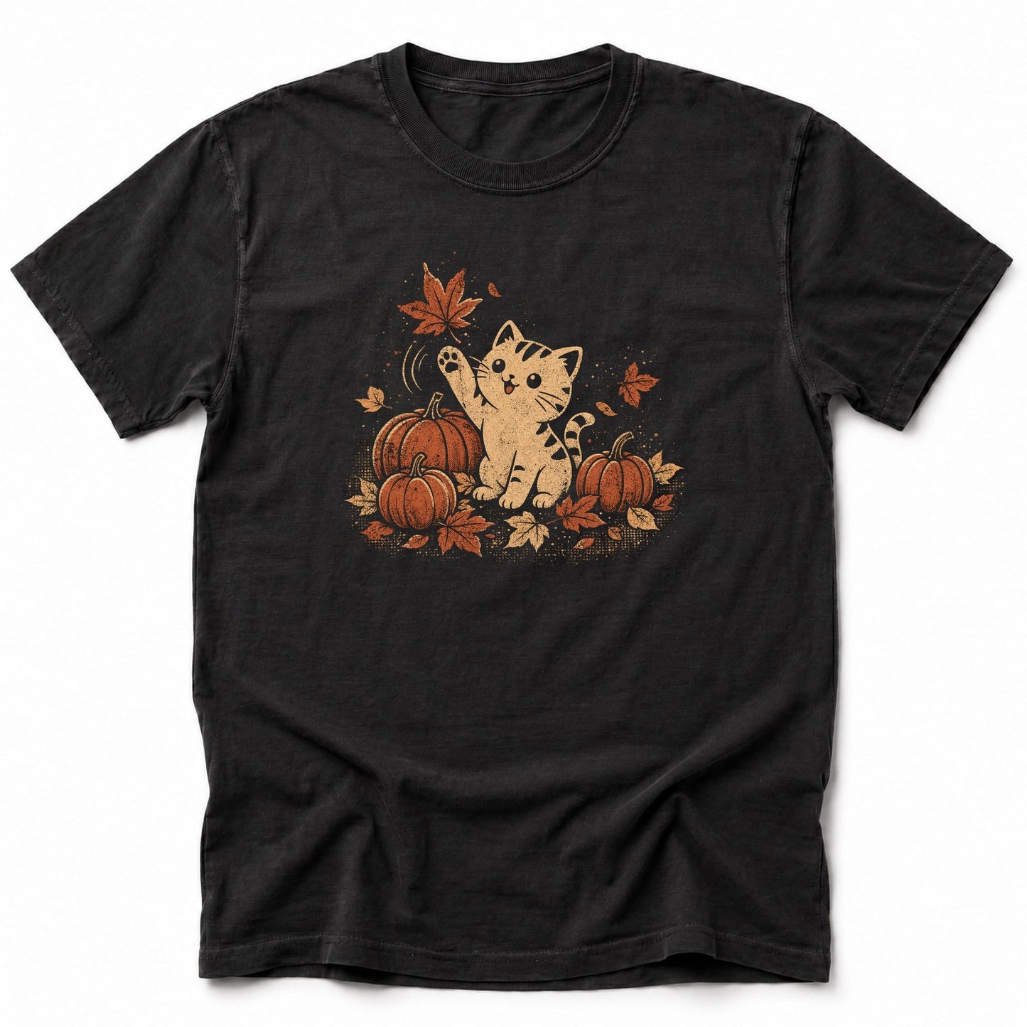 Fall Neko Vibes T-Shirt Black / S 27998323820187749256 T-Shirt