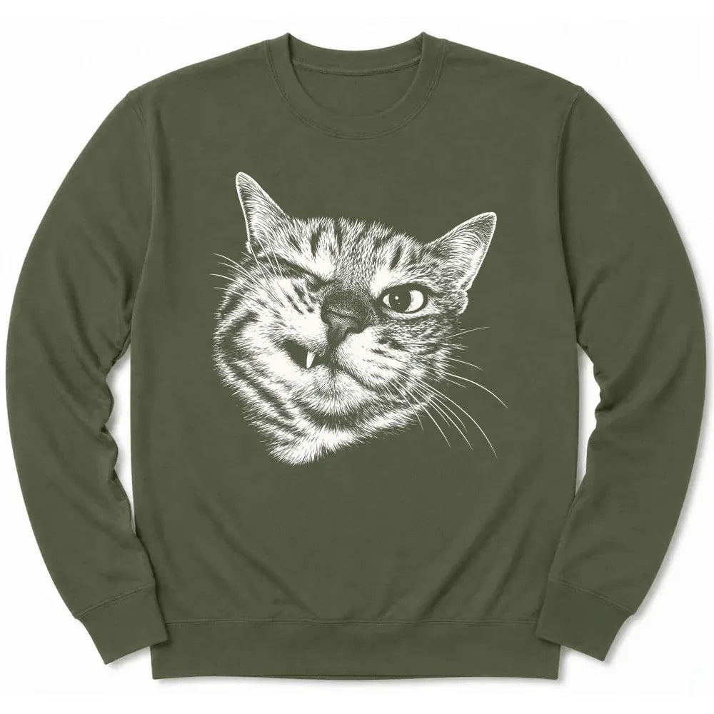 Fang Out Sweatshirt Military Green / S 23673978585975078298 Sweatshirt