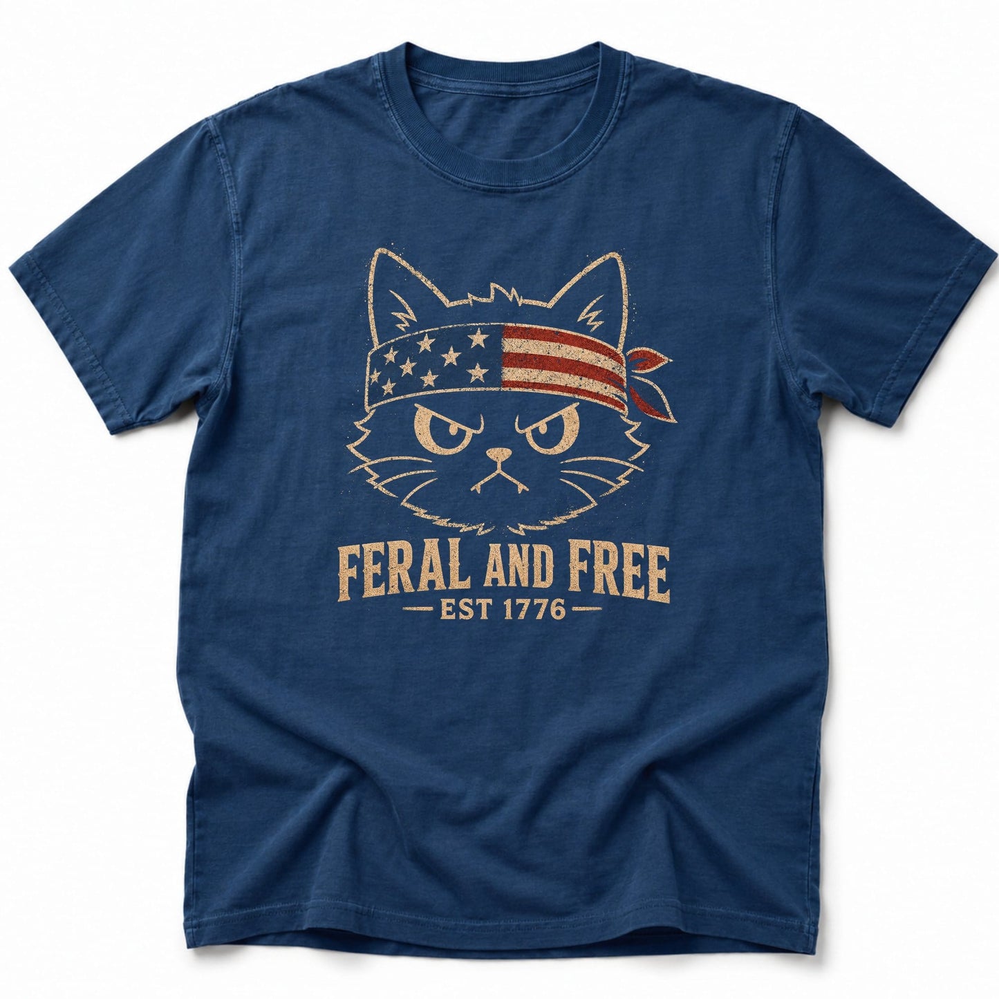 Feral and Free 1776 T-Shirt Navy / S 16799151516690086834 T-Shirt