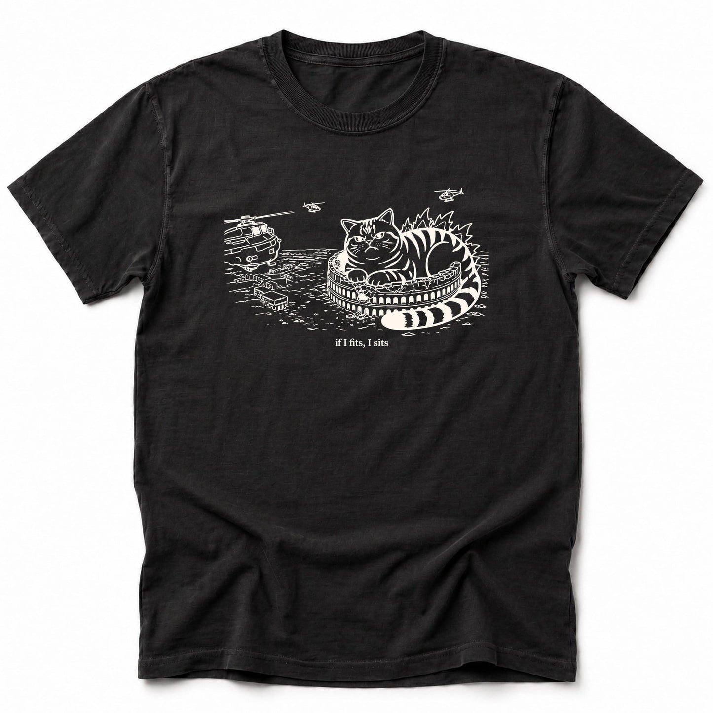 Fits And Sits T-Shirt Black / S 31087040601022132436 T-Shirt