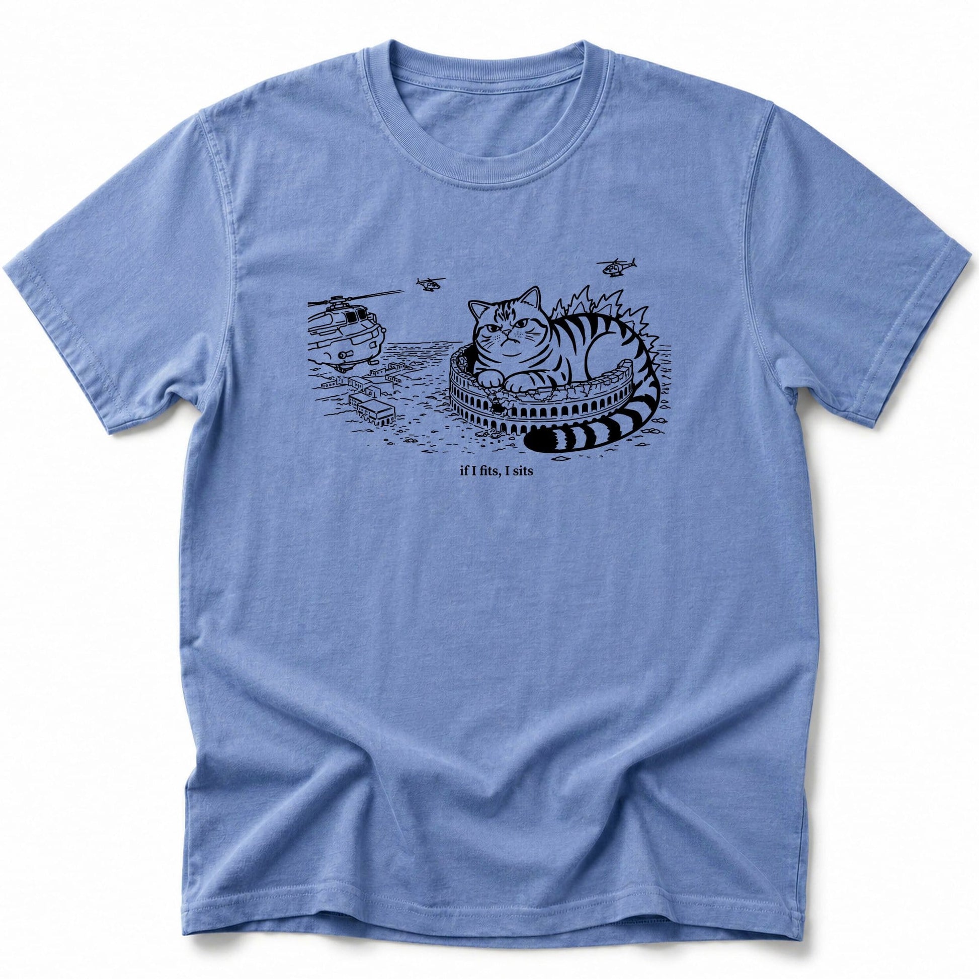 Fits And Sits T-Shirt Blue Jean / S 23453294529788140085 T-Shirt
