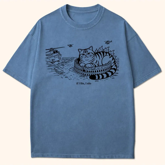 Fits And Sits T-Shirt Blue Jean / S 29390210857012965531 T-Shirt