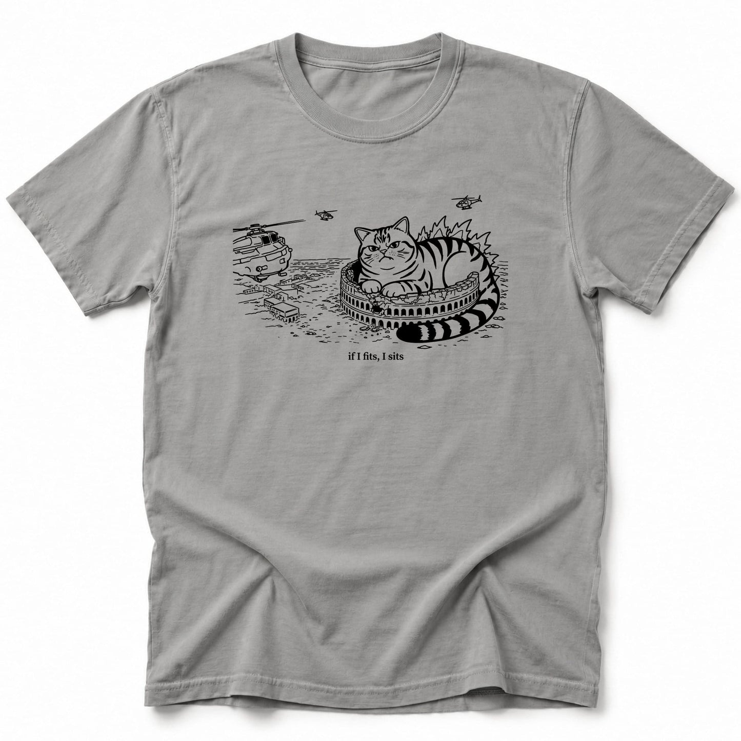 Fits And Sits T-Shirt Grey / S 20259620330546137686 T-Shirt