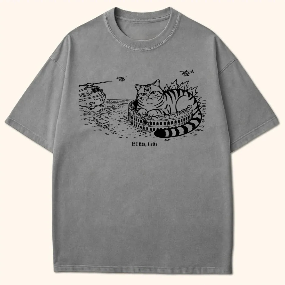 Fits And Sits T-Shirt Grey / S 34895653960887361944 T-Shirt