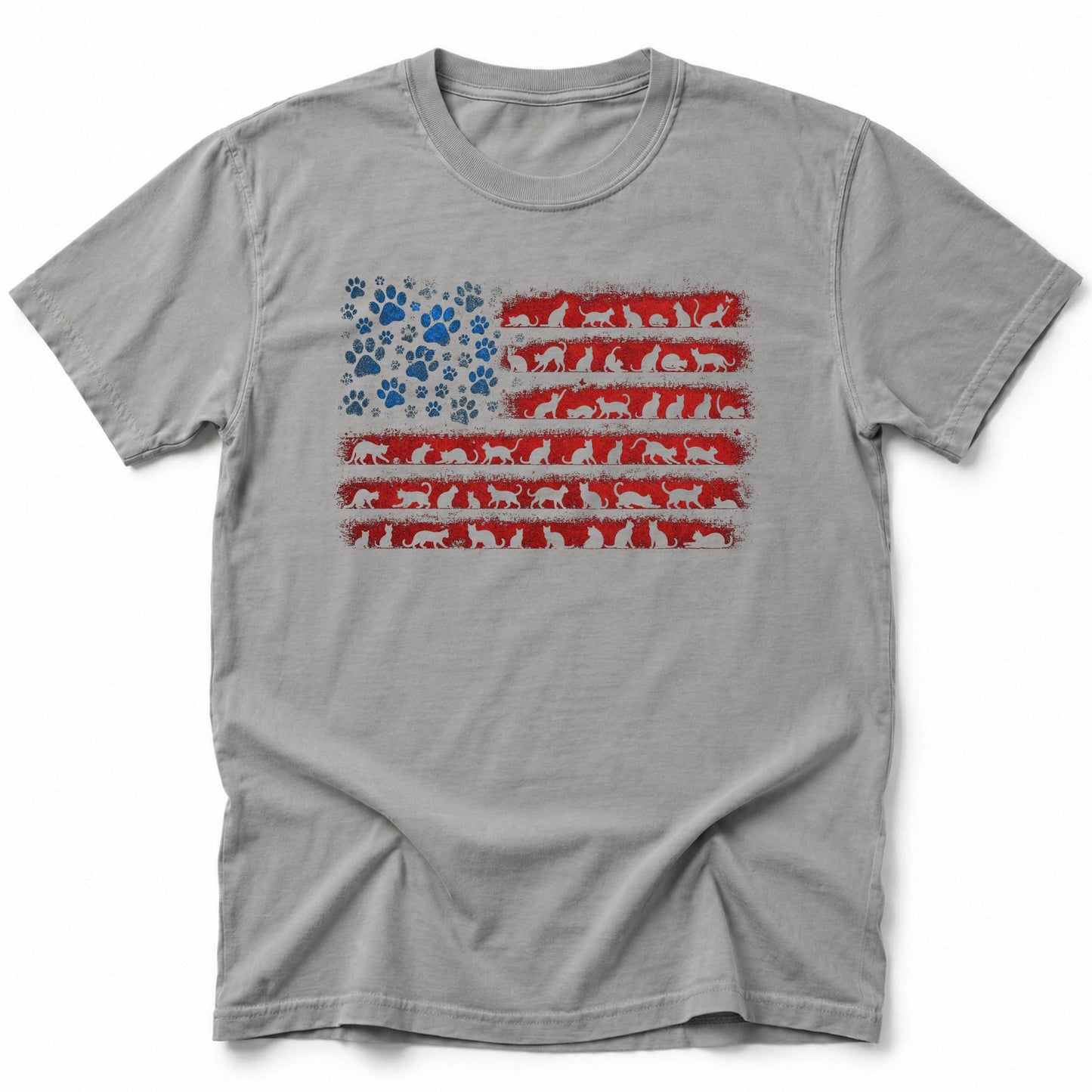 Flag of Ameowica T-Shirt Grey / S 16129960070978080064 T-Shirt