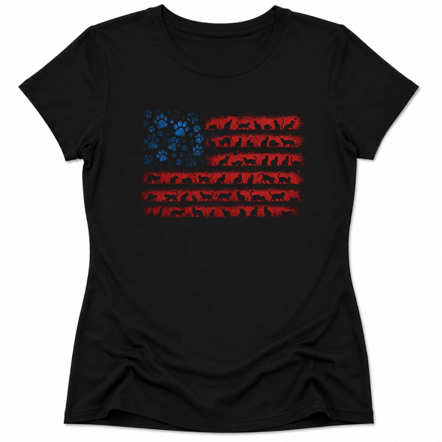 Flag of Ameowica Womens Tee S / Black 57146810549914686668 T-Shirt
