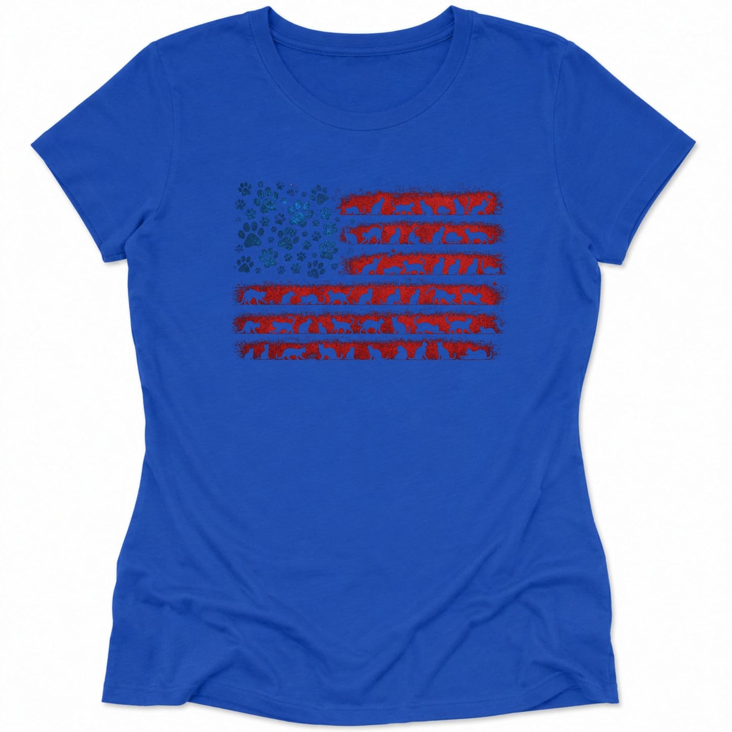 Flag of Ameowica Womens Tee S / True Royal 18831484293401691534 T-Shirt
