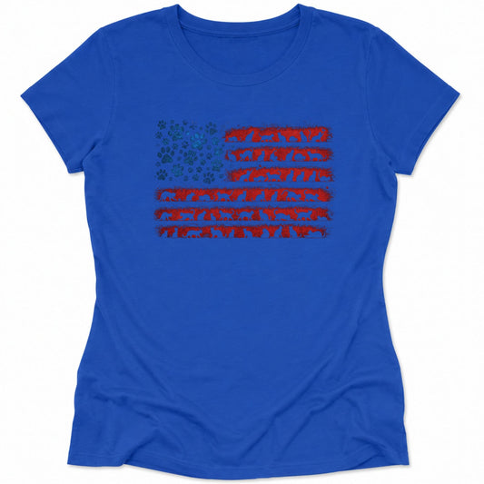 Flag of Ameowica Womens Tee S / True Royal 18831484293401691534 T-Shirt