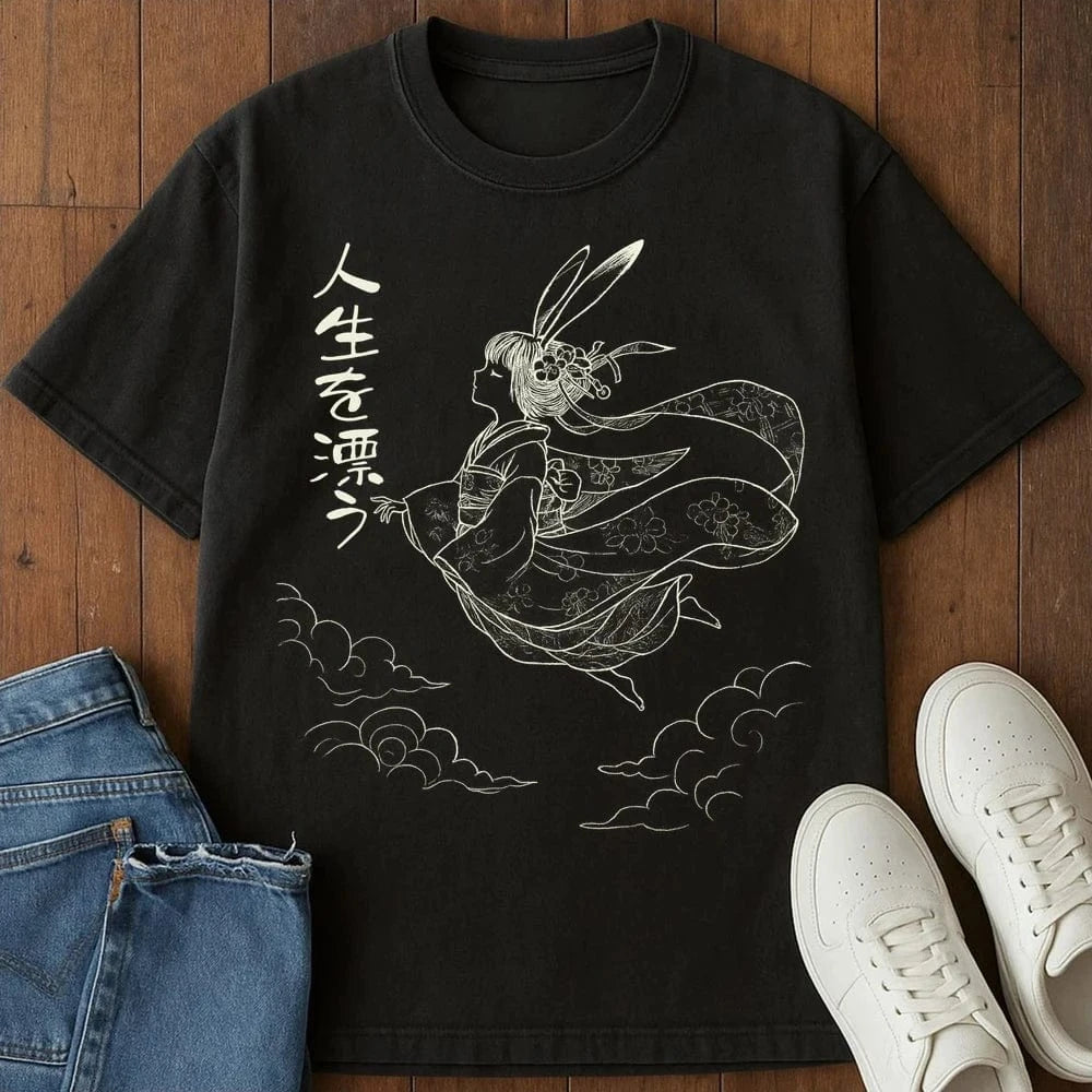 Floating Through Life T-Shirt Black / S 63346414441986438190 T-Shirt