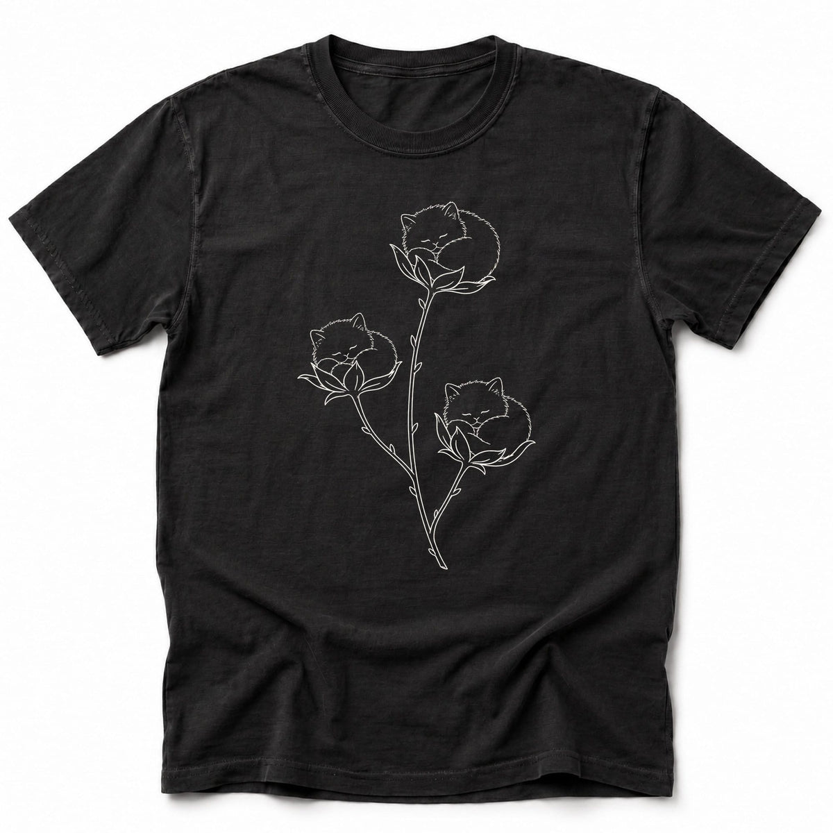 Floral Fluff T-Shirt Black / S 19353357609218225240 T-Shirt