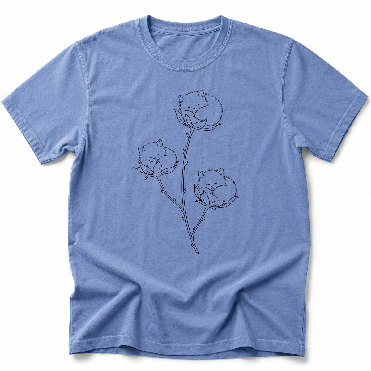 Floral Fluff T-Shirt Blue Jean / S 23720716852736892690 T-Shirt