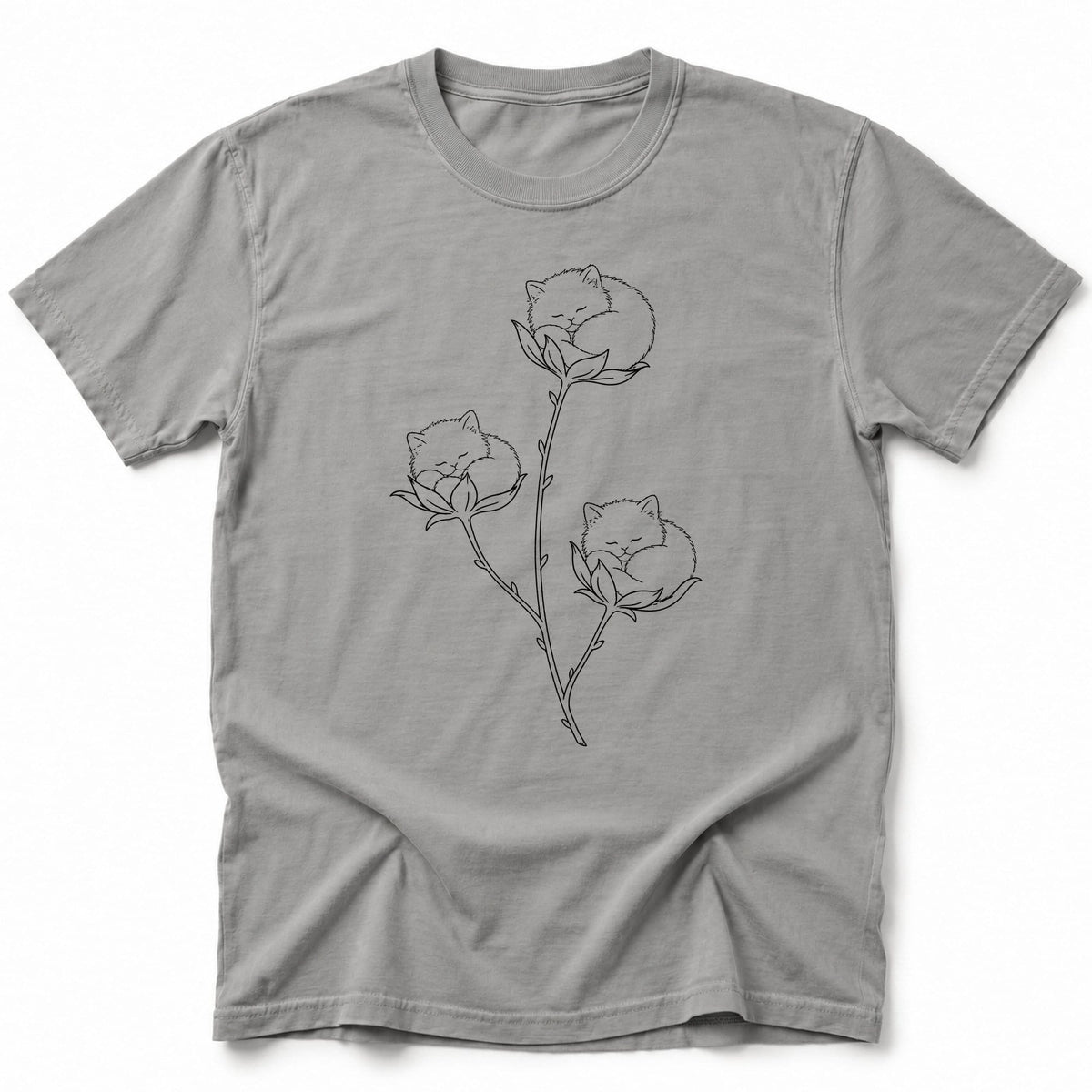 Floral Fluff T-Shirt Grey / S 18660574683225184124 T-Shirt