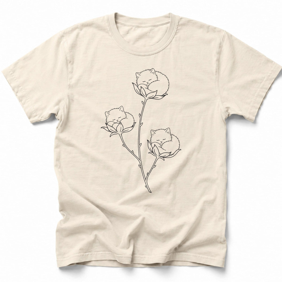 Floral Fluff T-Shirt Ivory / S 10897558540146978641 T-Shirt