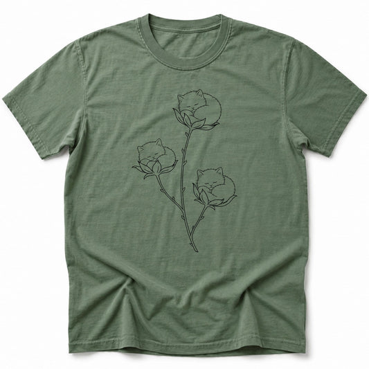 Floral Fluff T-Shirt Moss / S 27376632186006908603 T-Shirt