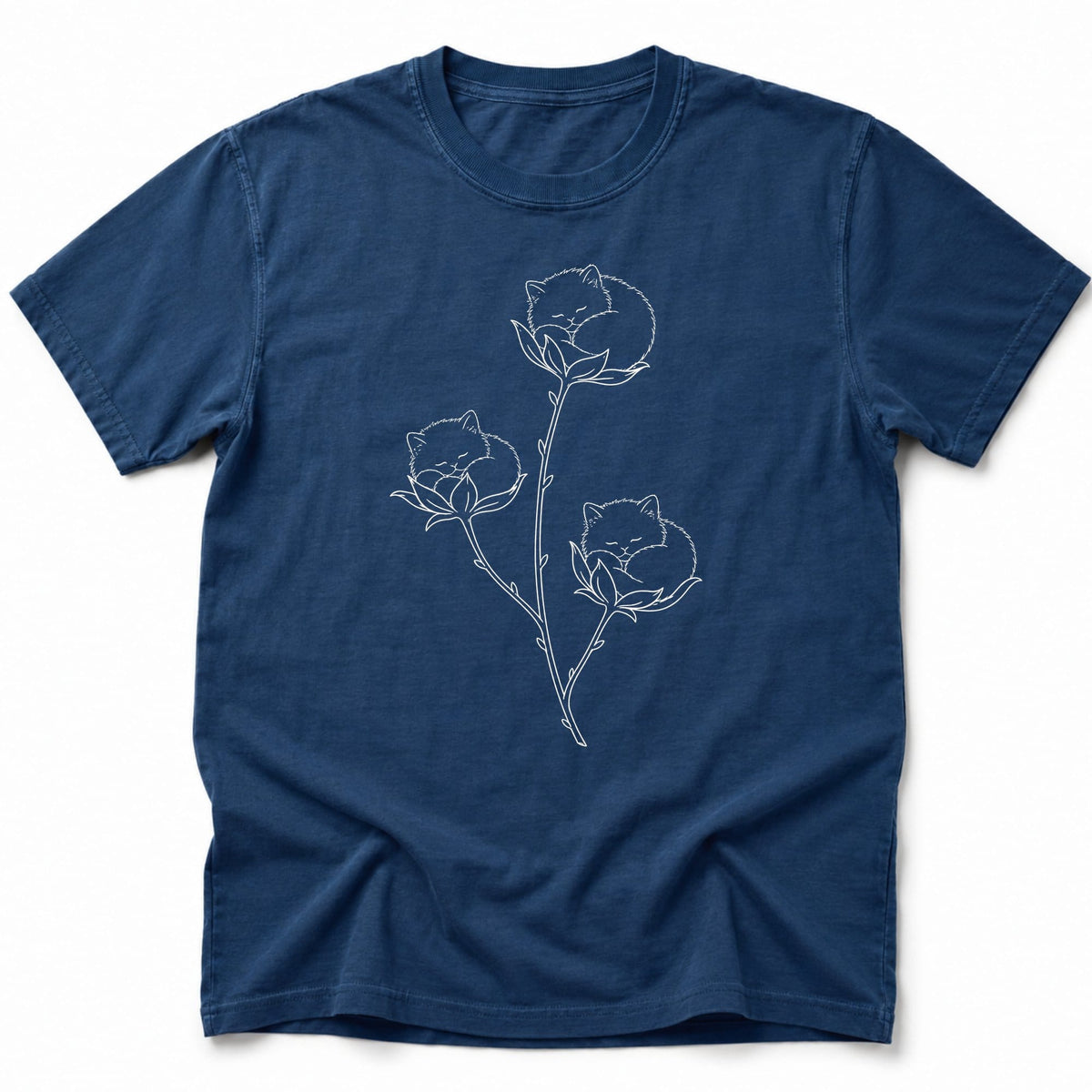 Floral Fluff T-Shirt Navy / S 30669224467881628540 T-Shirt