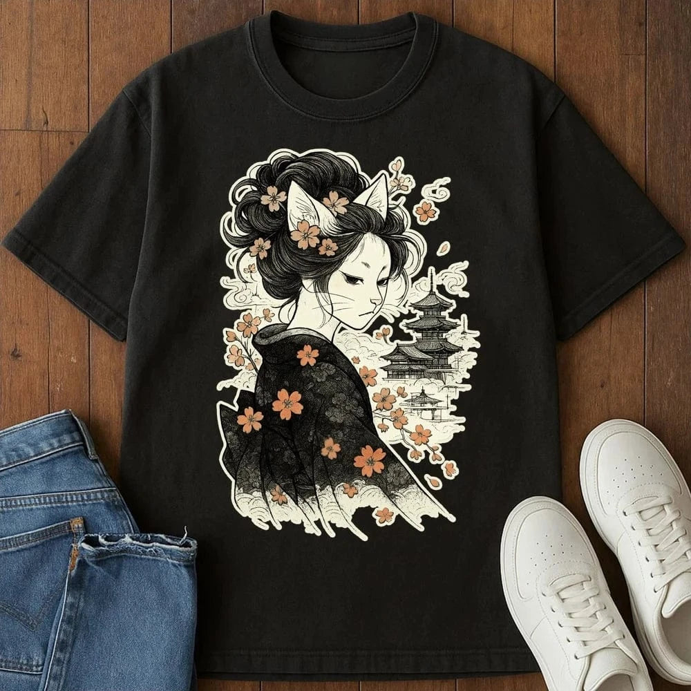 Floral Maiden T-Shirt Black / S 17273973084675544994 T-Shirt