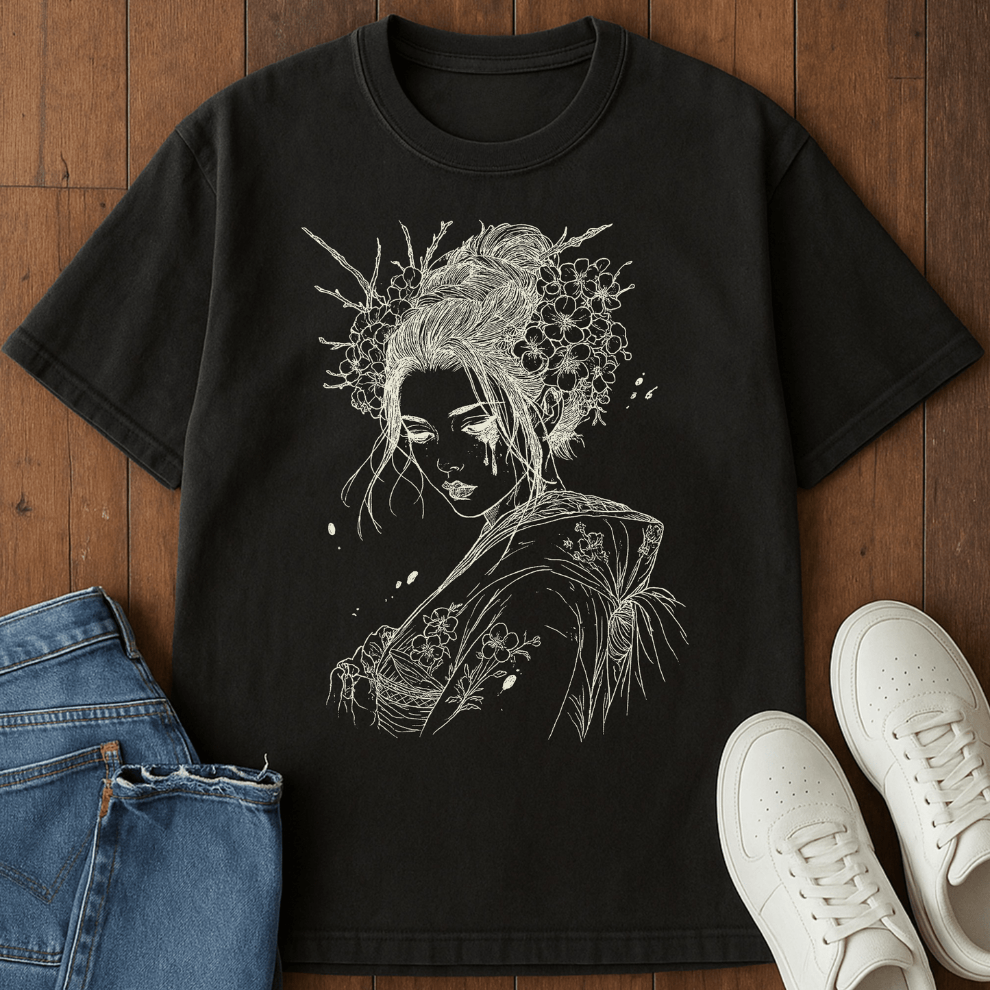 Floral Sorrow T-Shirt Black / S 16186025860525132869 T-Shirt