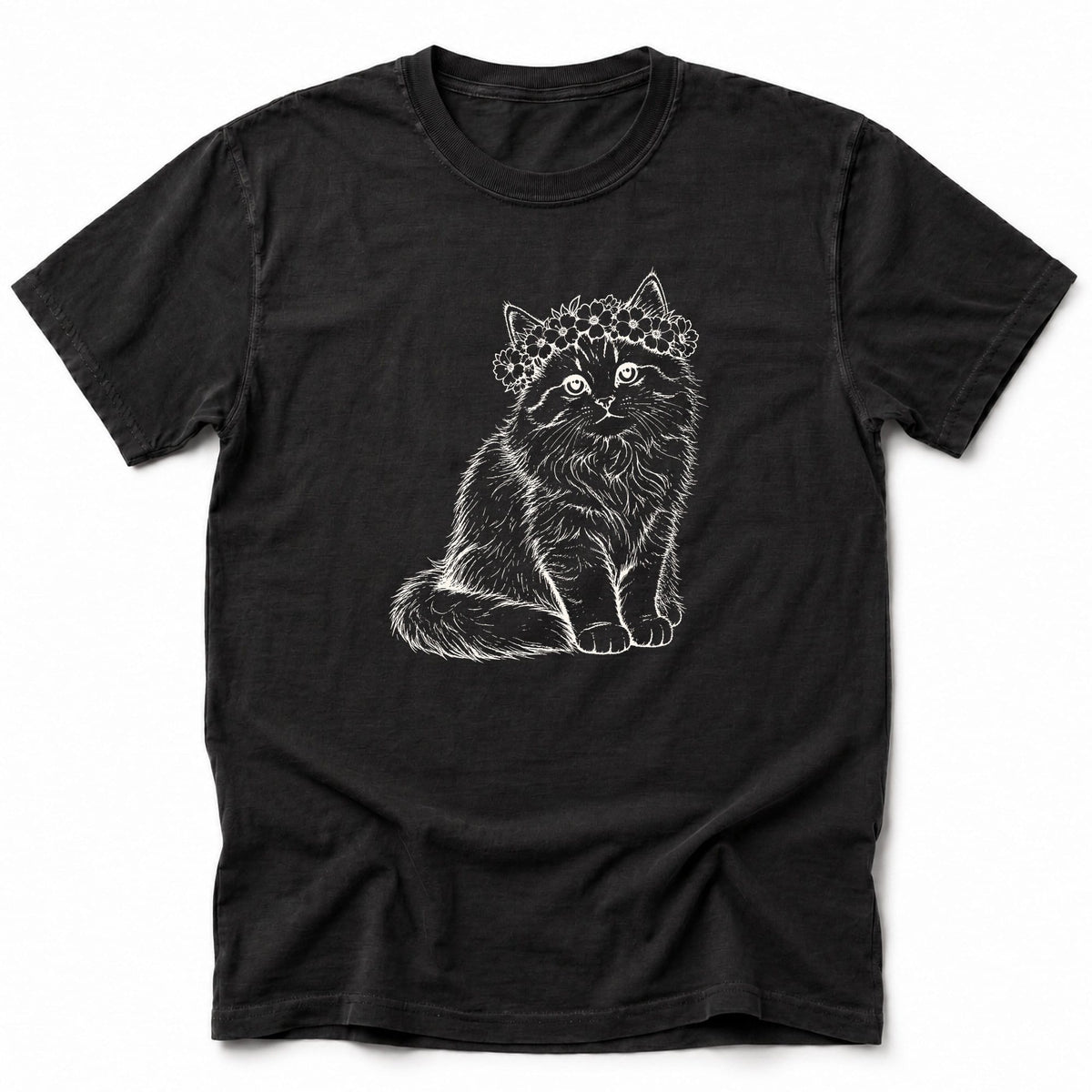 Floral T-Shirt Black / S 23232103821407910293 T-Shirt