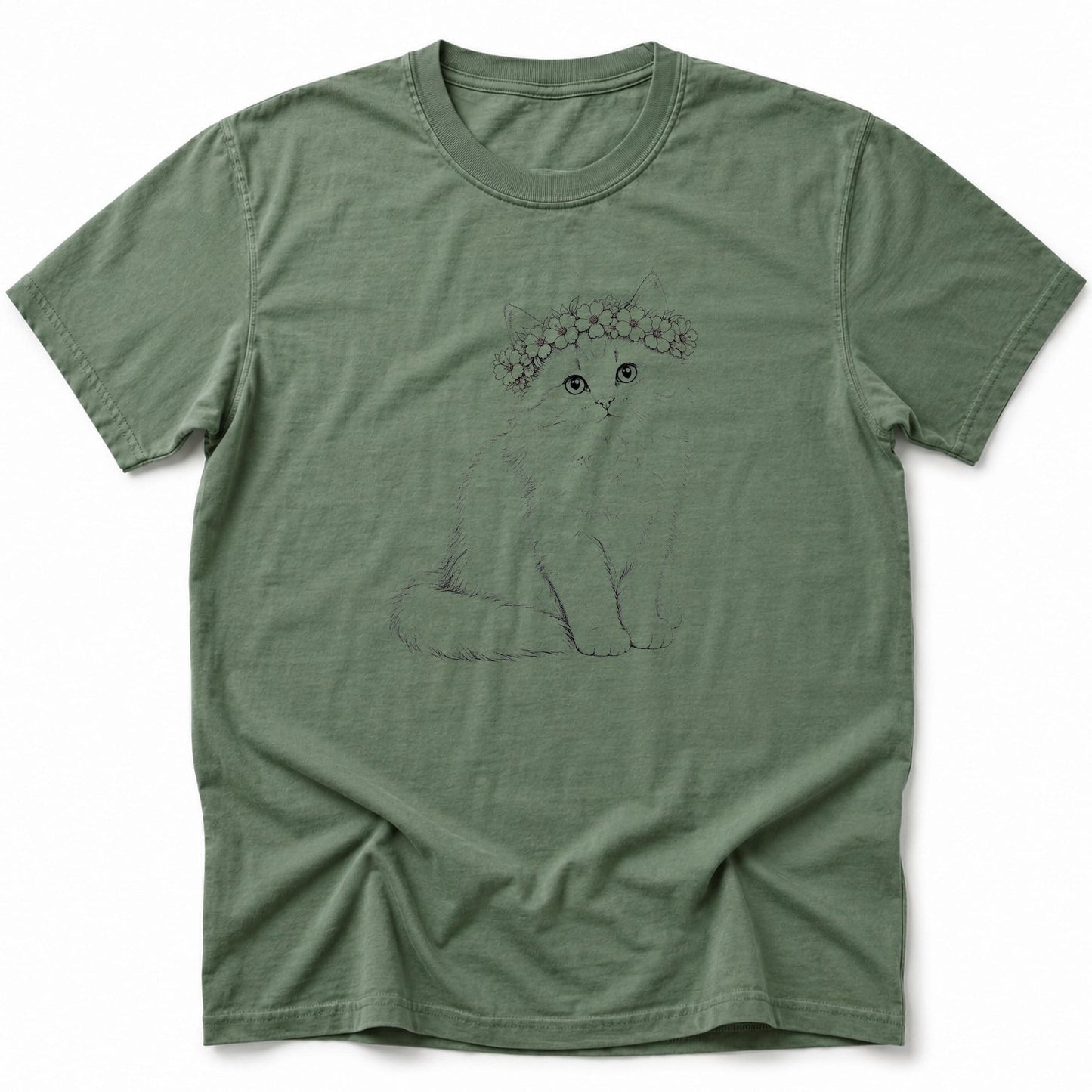 Floral T-Shirt Moss / S 27143257512344542251 T-Shirt