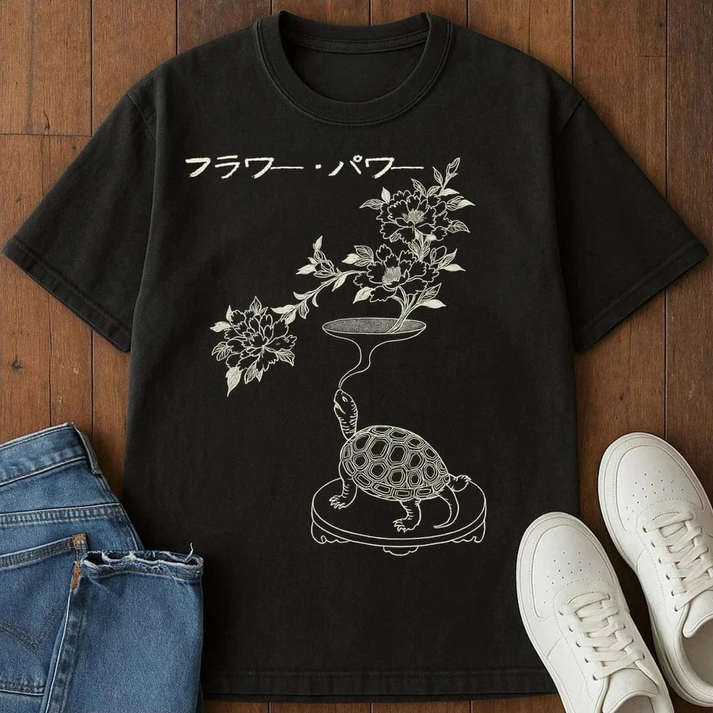 Flower Power T-Shirt Black / S 85810120092565567174 T-Shirt
