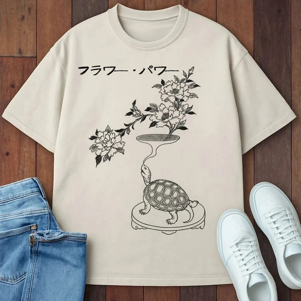 Flower Power T-Shirt Ivory / S 11061299962082553213 T-Shirt