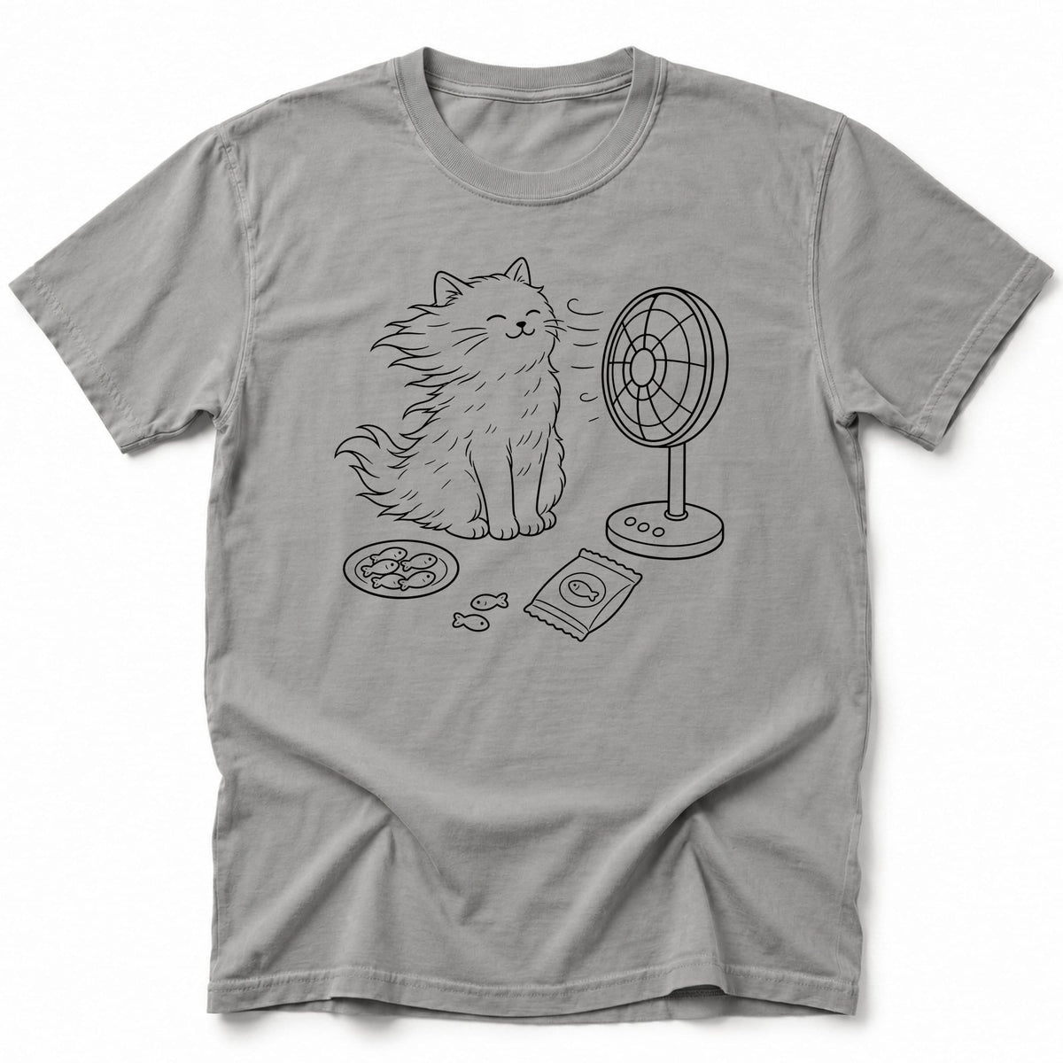 Fluff Fan T-Shirt Grey / S 18219428915605287962 T-Shirt