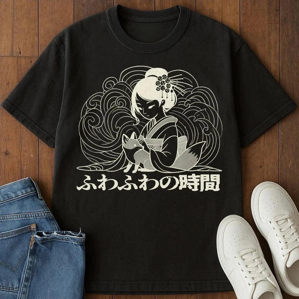 Fluffy Time T-Shirt Black / S 33154377949042170958 T-Shirt