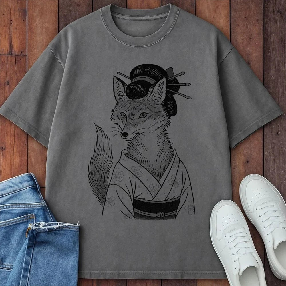 Foxy Grace T-Shirt Grey / S 21087939963071953190 T-Shirt