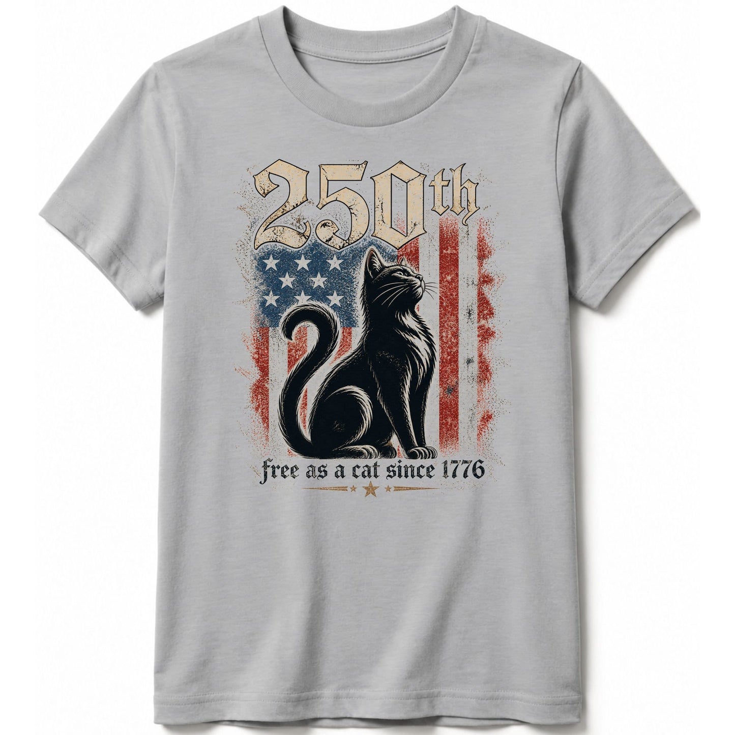 Free As A Cat Kids Tee S / Athletic Heather 12758635923506811722 Kids clothes