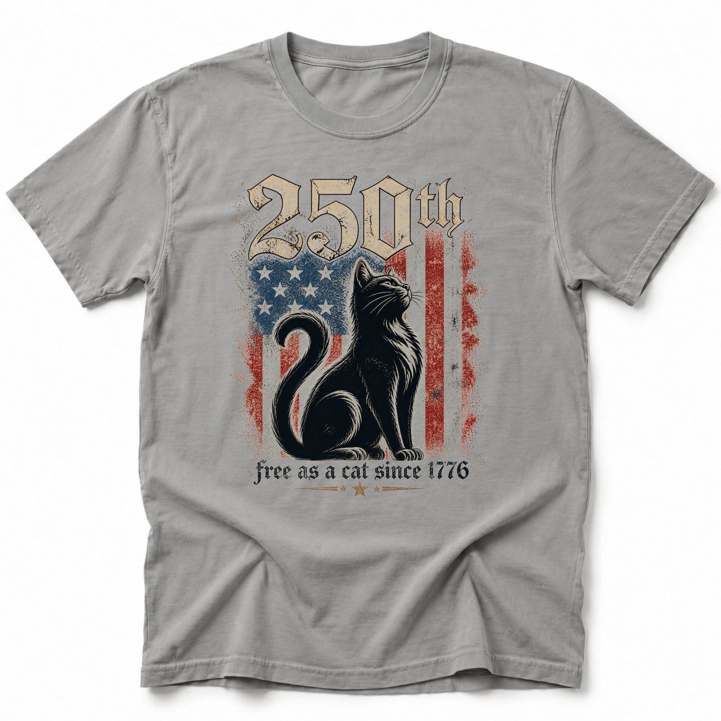Free As A Cat T-Shirt Grey / S 54324539319347971640 T-Shirt