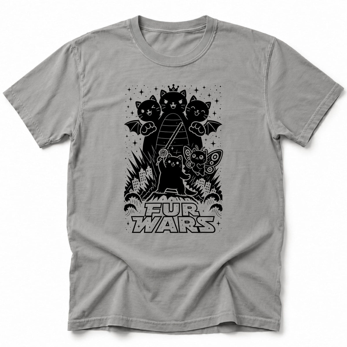 Fur Wars T-Shirt Grey / S 25940364241056086515 T-Shirt