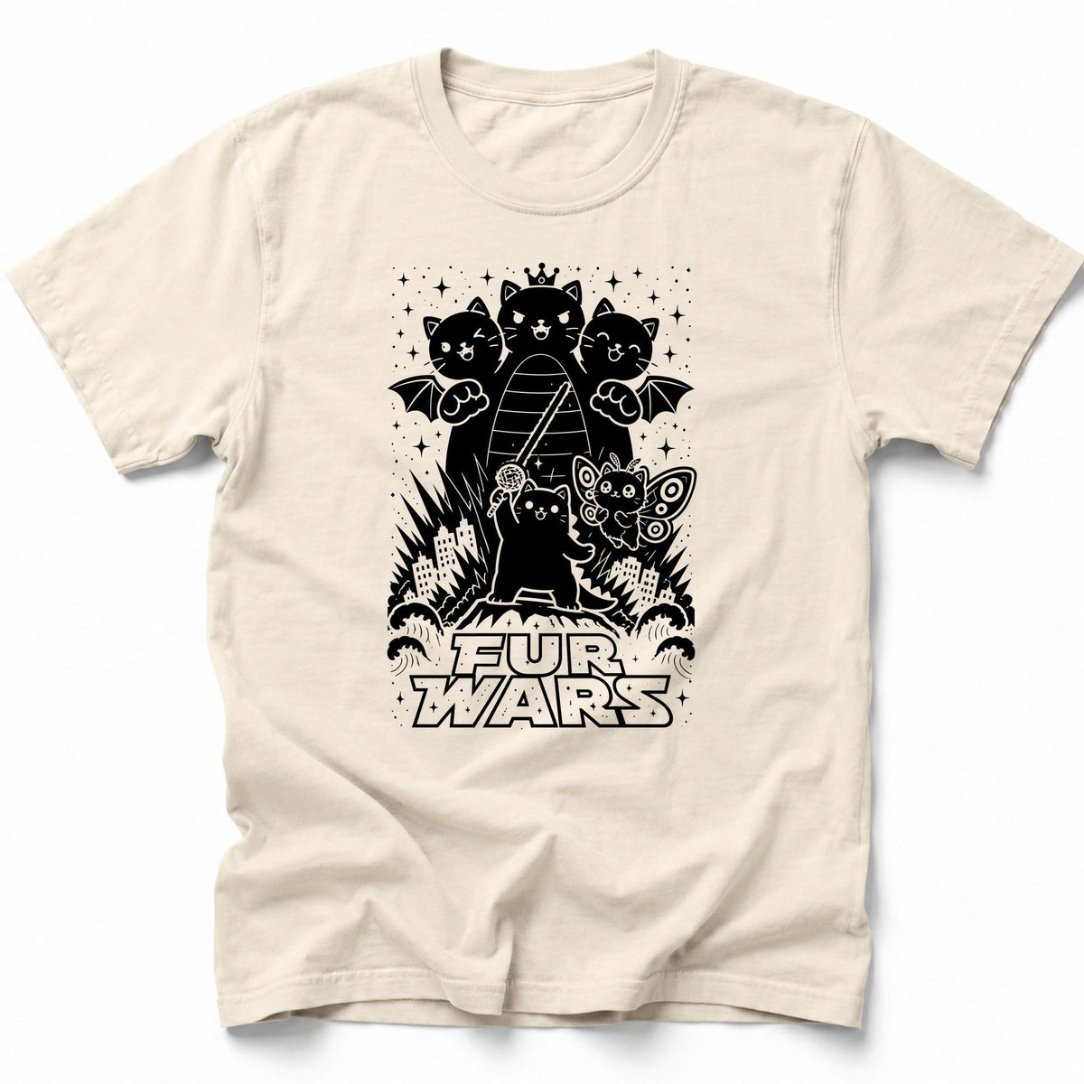 Fur Wars T-Shirt Ivory / S 99346808127794629711 T-Shirt