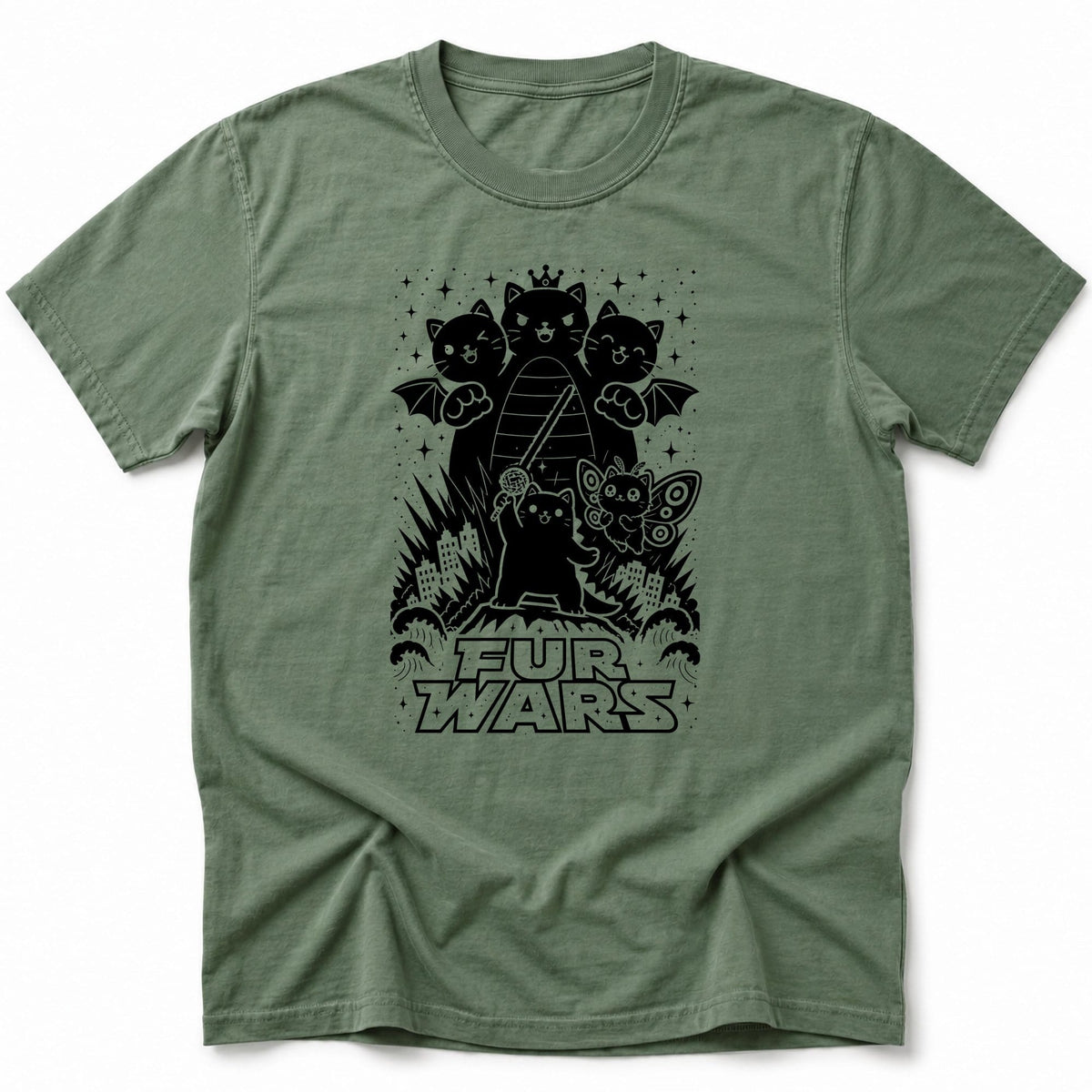Fur Wars T-Shirt Moss / S 30733210312368650002 T-Shirt