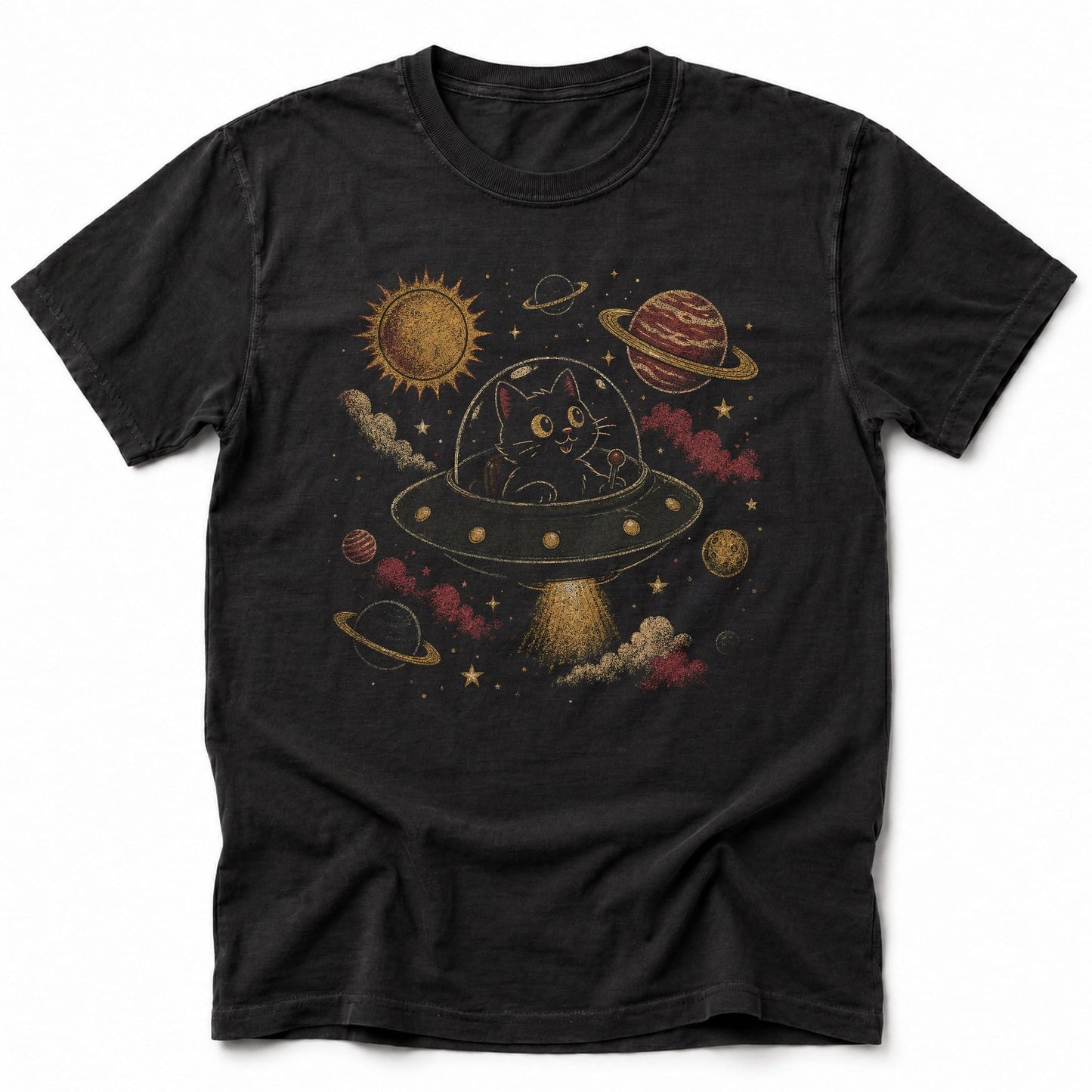 Galactic Catventure T-Shirt Black / S 16146962659716679914 T-Shirt
