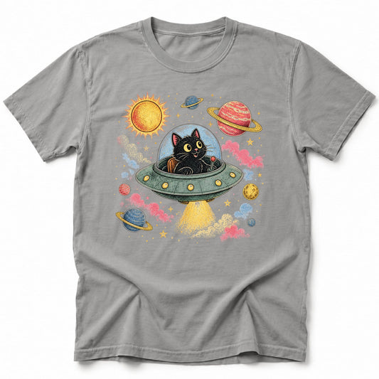 Galactic Catventure T-Shirt Grey / S 23887079103649626323 T-Shirt