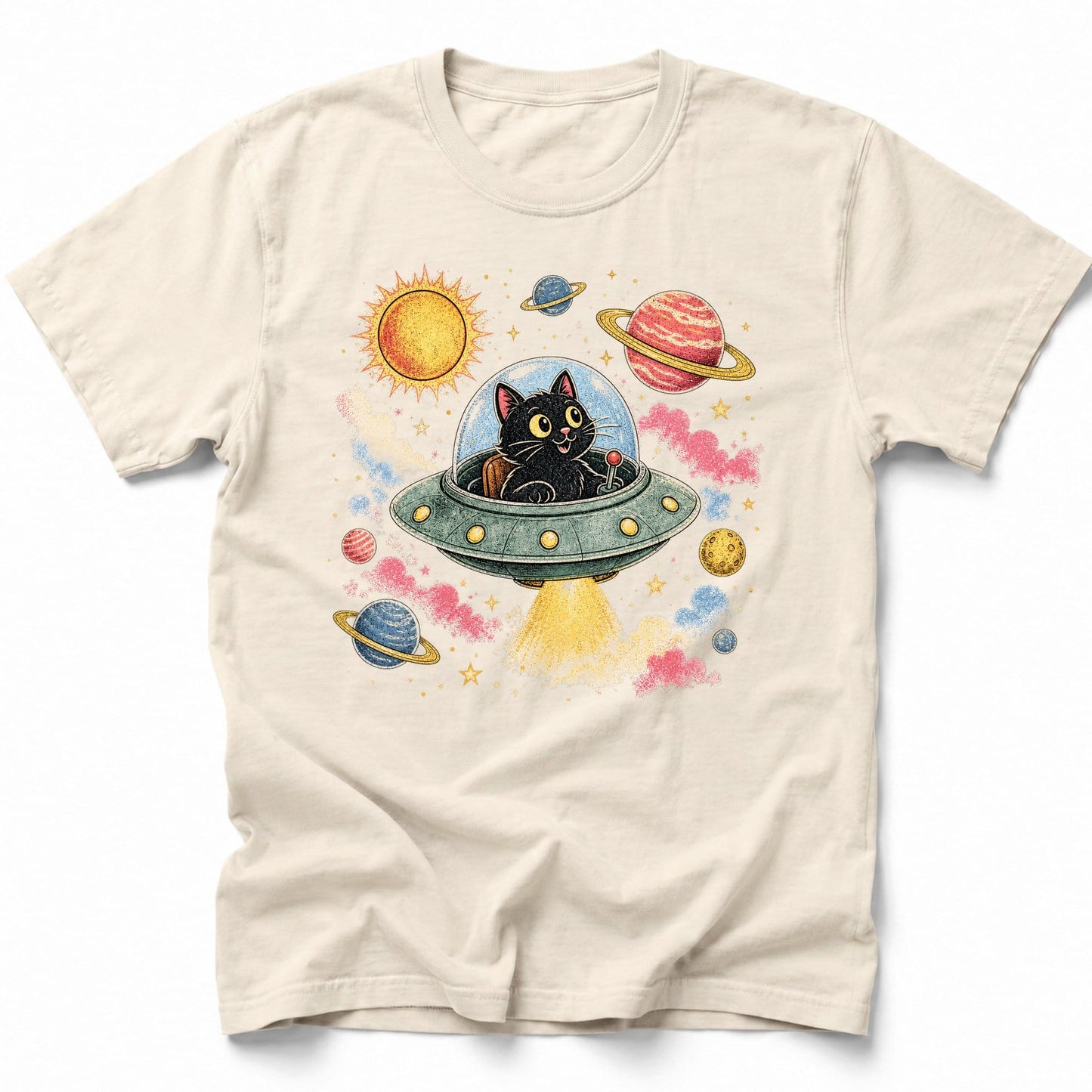 Galactic Catventure T-Shirt Ivory / S 31717842681692092561 T-Shirt