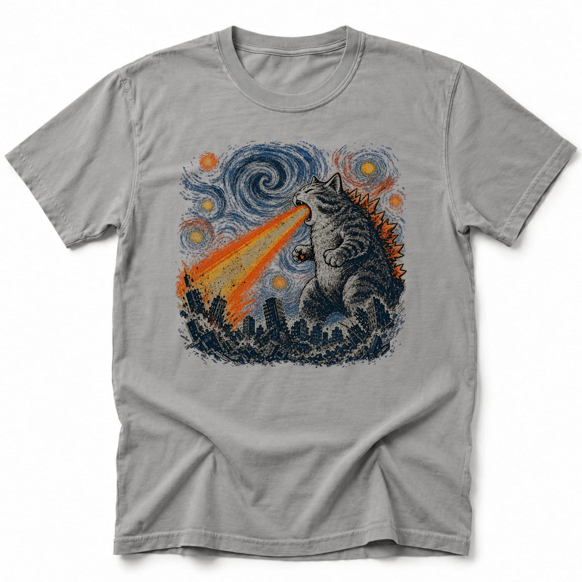 Galactic Roar T-Shirt Grey / S 13795283132529776455 T-Shirt